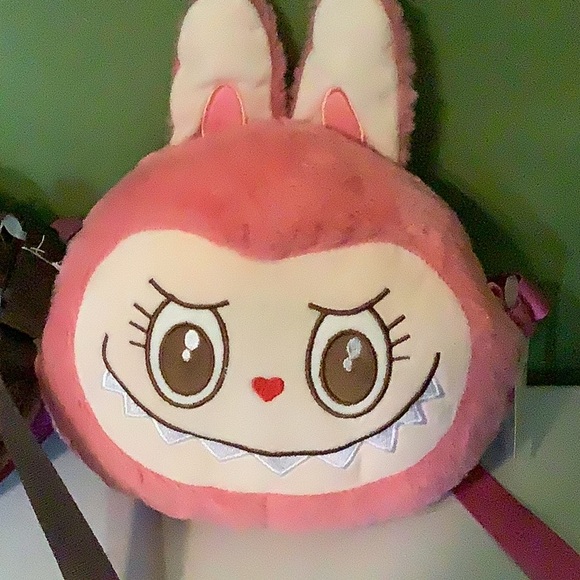 Pink and Brown Bubu monster crossbody purses - Picture 3 of 6